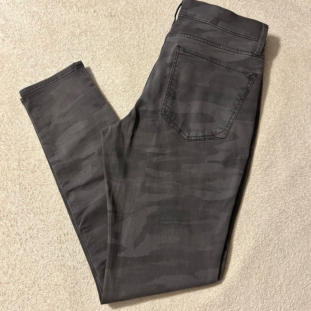 Express Dark Gray Camouflage Denim Leggings